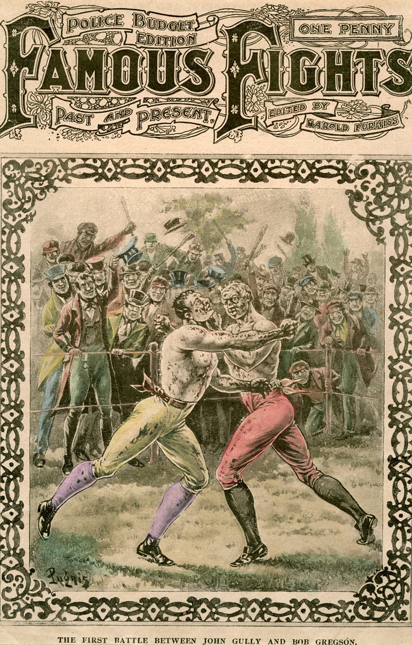 La primera batalla entre John Gully y Bob Gregson, 1807 finales del siglo XIX o principios del siglo XX de Pugnis