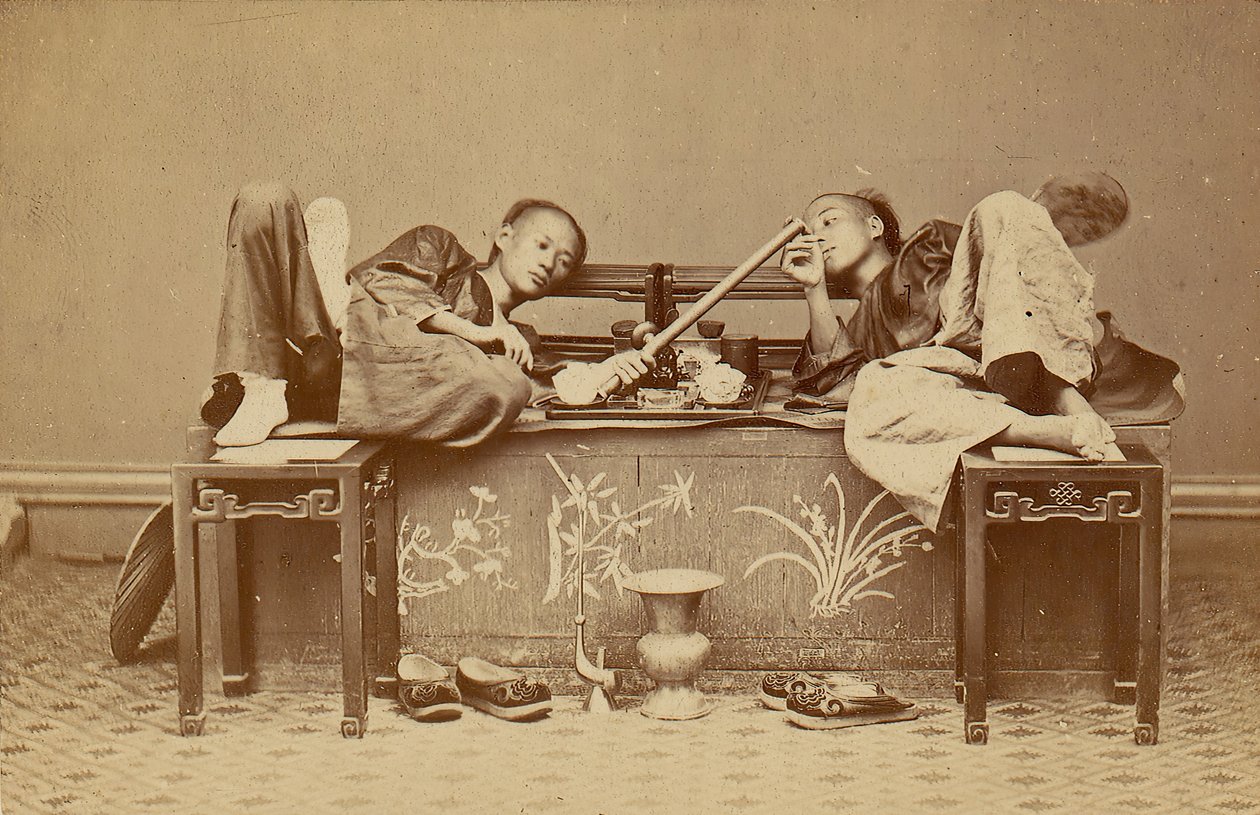 [Fumadores de Opio], 1870s de Pun Lun
