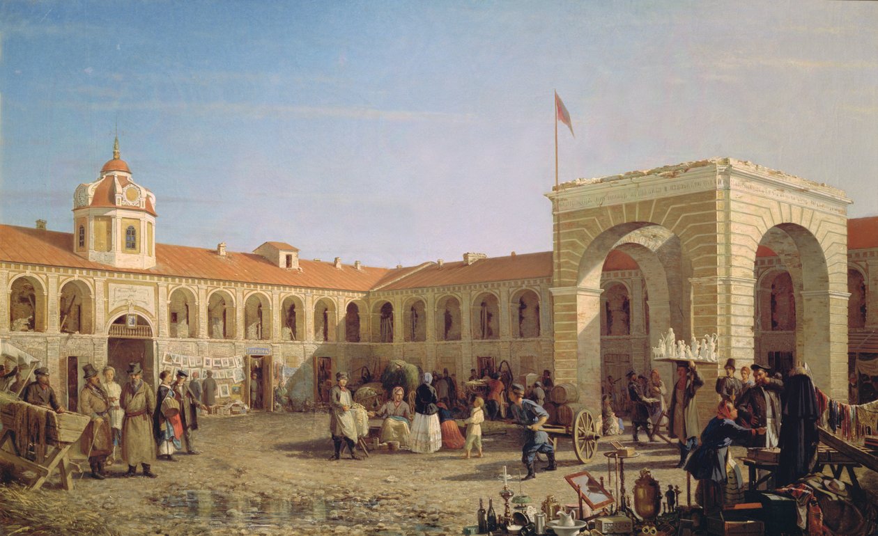 Mercado Apraksin en San Petersburgo, 1862 de Pjotr ​​​​Petrowitsch Wereschtschagin