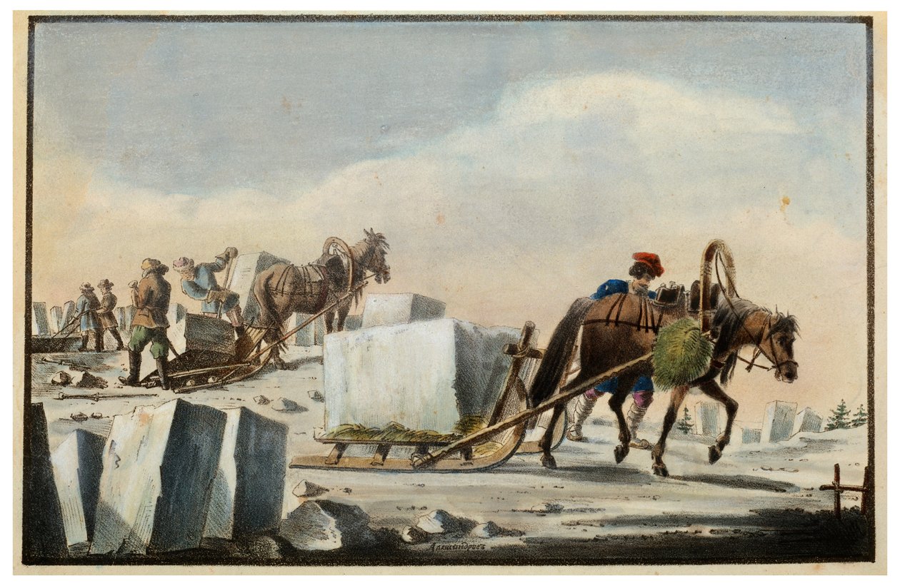 Rompimiento del hielo, 1825 de Pyotr Alexandrov