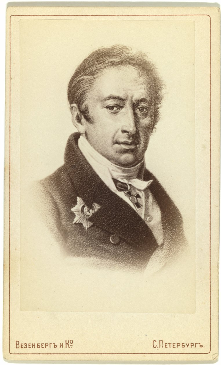 Retrato del autor e historiador Nikolay M. Karamzin 1766-1826 de Pyotr Fyodorovich Borel