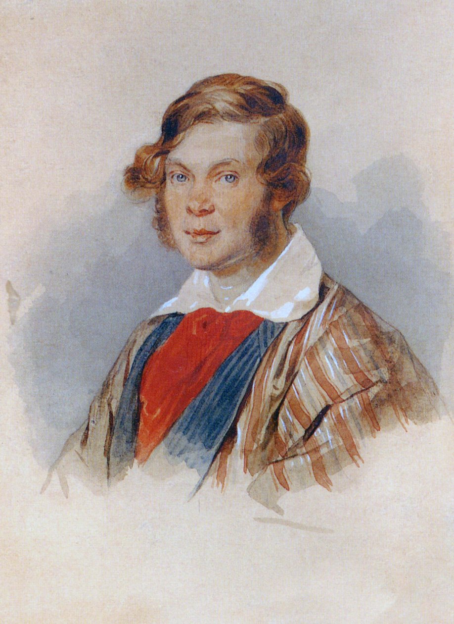 Retrato del poeta príncipe Pyotr A. Vyazemsky de Pyotr Fyodorovich Sokolov