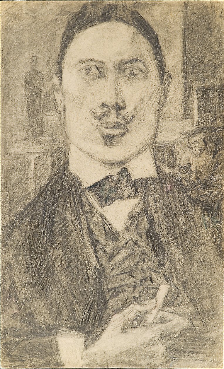 Retrato del pintor Nikolay Sapunov de Pyotr Ignatyevich Bromirsky