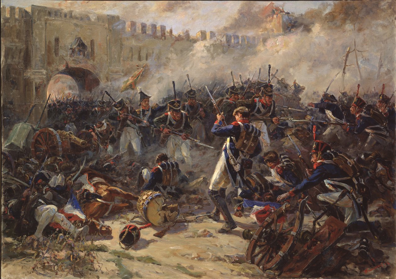 La batalla de Smolensk en agosto de 1812 de Pyotr Ivanovich Zhigimont