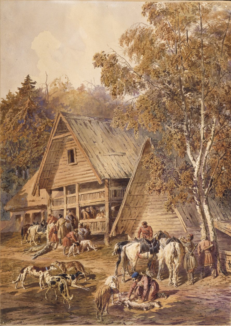 Los Cazadores, 1863 de Pyotr Petrovich Sokolov