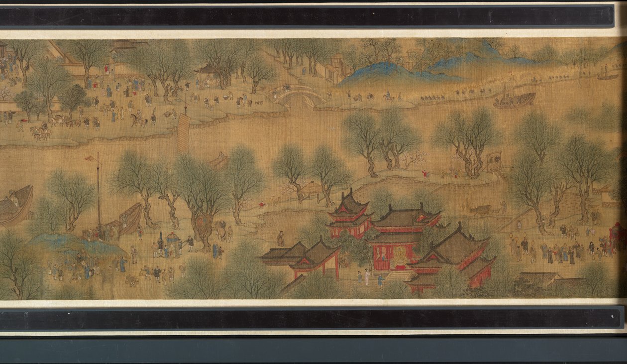 Festival de Primavera en el Río de Qing Dynasty Chinese School
