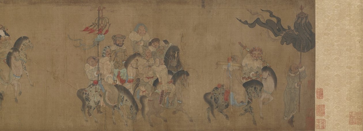 Cai Wenji regresando a China, siglo XVII-XVIII de Qing Dynasty Chinese School