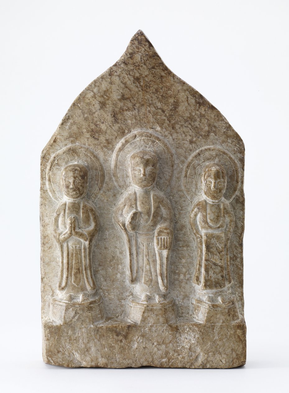 Falsificación de una pequeña tablilla budista de Qing Dynasty Chinese School