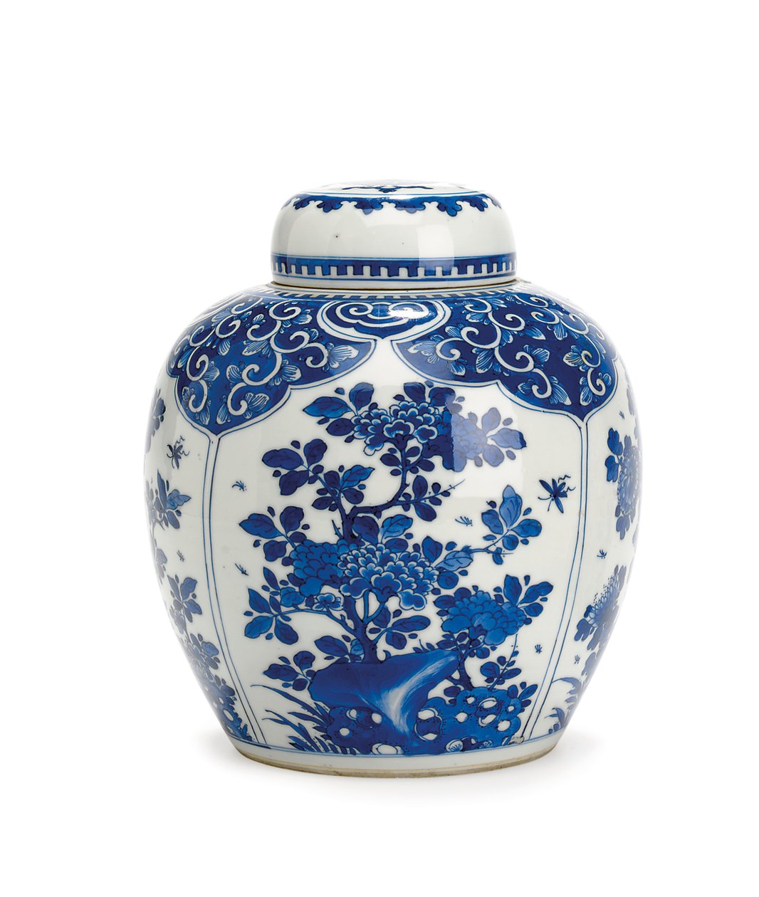 Jarra de jengibre con tapa, Período Kangxi, 1661-1722 de Qing Dynasty Chinese School