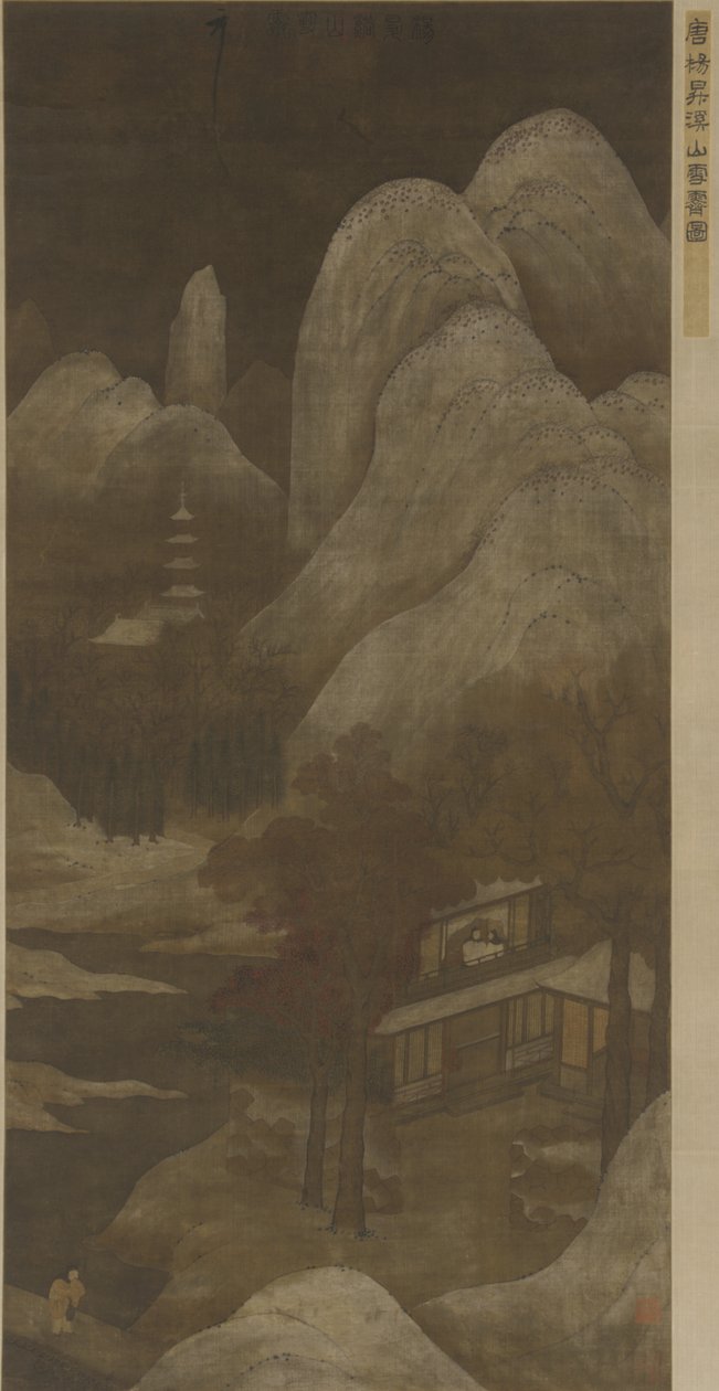 Despeje de Nieve sobre Ríos y Montañas de Qing Dynasty Chinese School