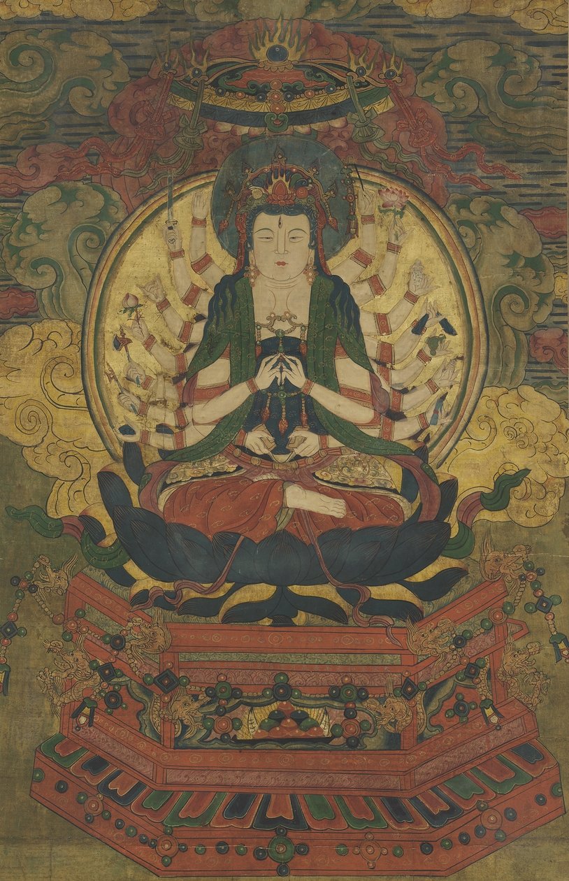 Guanyin de mil brazos de Qing Dynasty Chinese School
