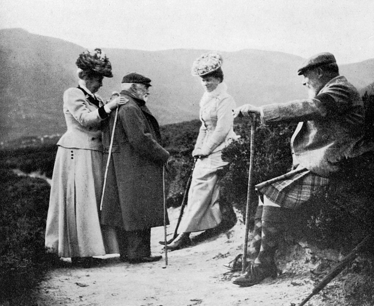 Rey Eduardo VII, Princesa María, Lady Katherine Coke y Capitán Welsh, 1908 de Queen Alexandra