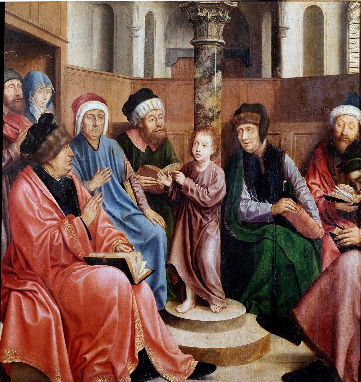 Jesús entre los doctores de Quentin Massys or Metsys