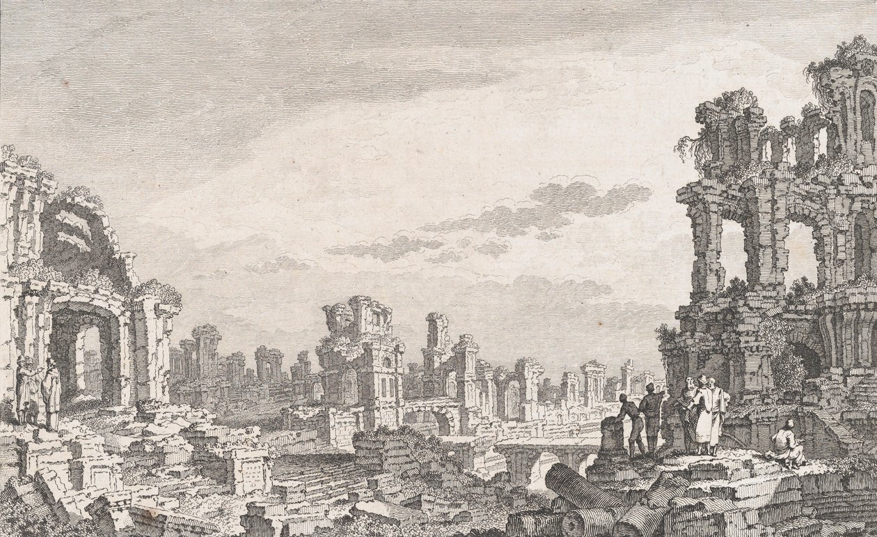 Ruinas de Cumas, siglo XVIII de Quentin Pierre Chedel