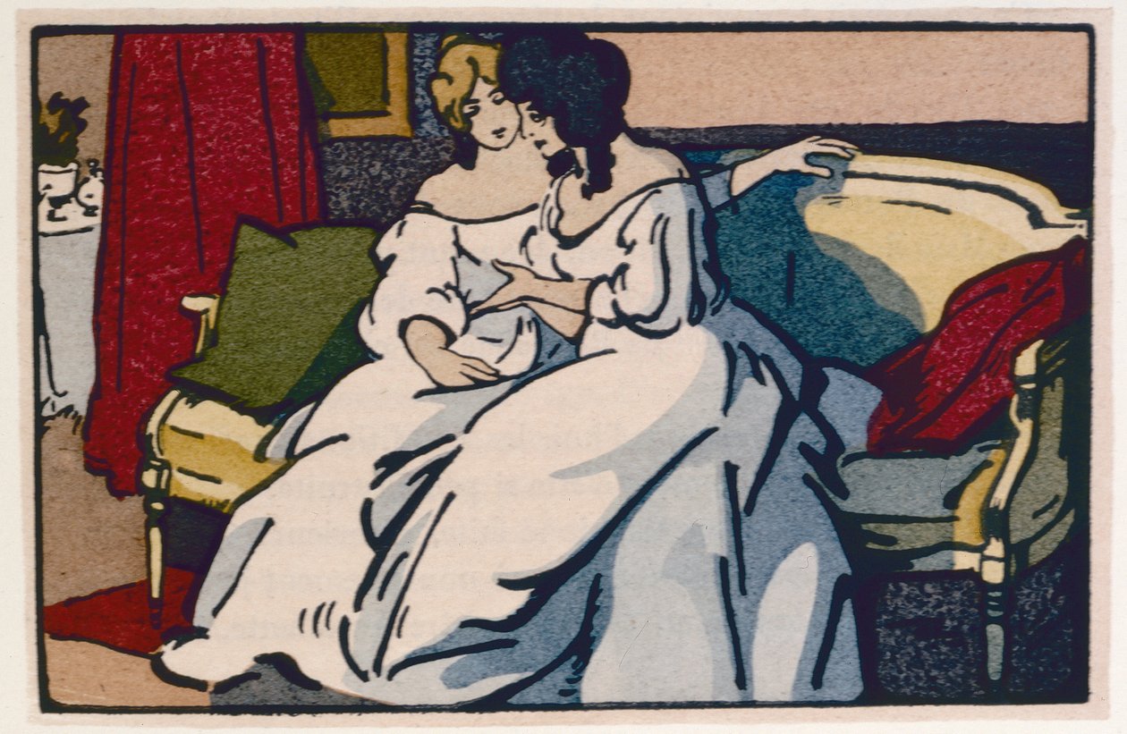 La duquesa de Langeais visitando a la vizcondesa de Beauseant, ilustración de 