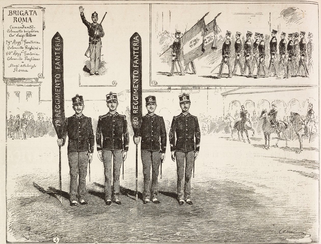 Inspección de la Brigada Roma del Ejército Italiano, 16 de marzo de Quinto Cenni