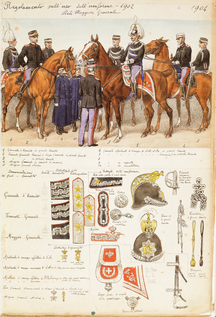 Uniformes del Estado Mayor del Reino de Italia de Quinto Cenni