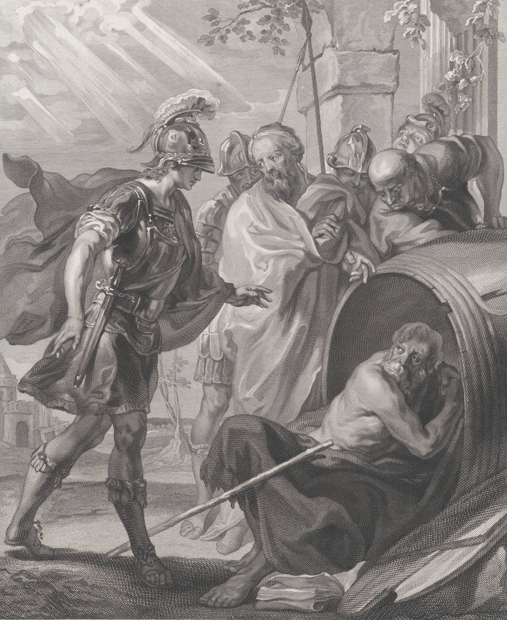 El encuentro de Diógenes de Sinope y Alejandro Magno de Quirin Mark
