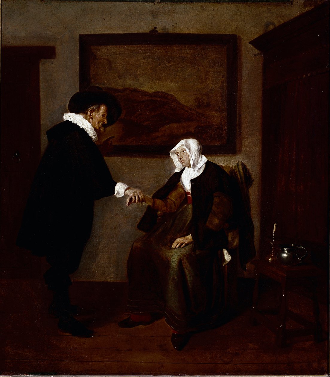 La visita del doctor de Quiringh Gerritsz. van Brekelenkam