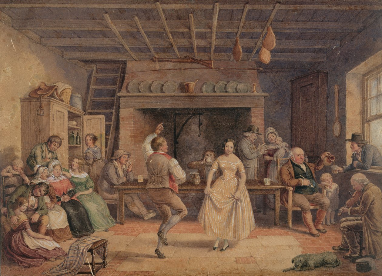 Baile en la Cocina de una Granja de R. Poate