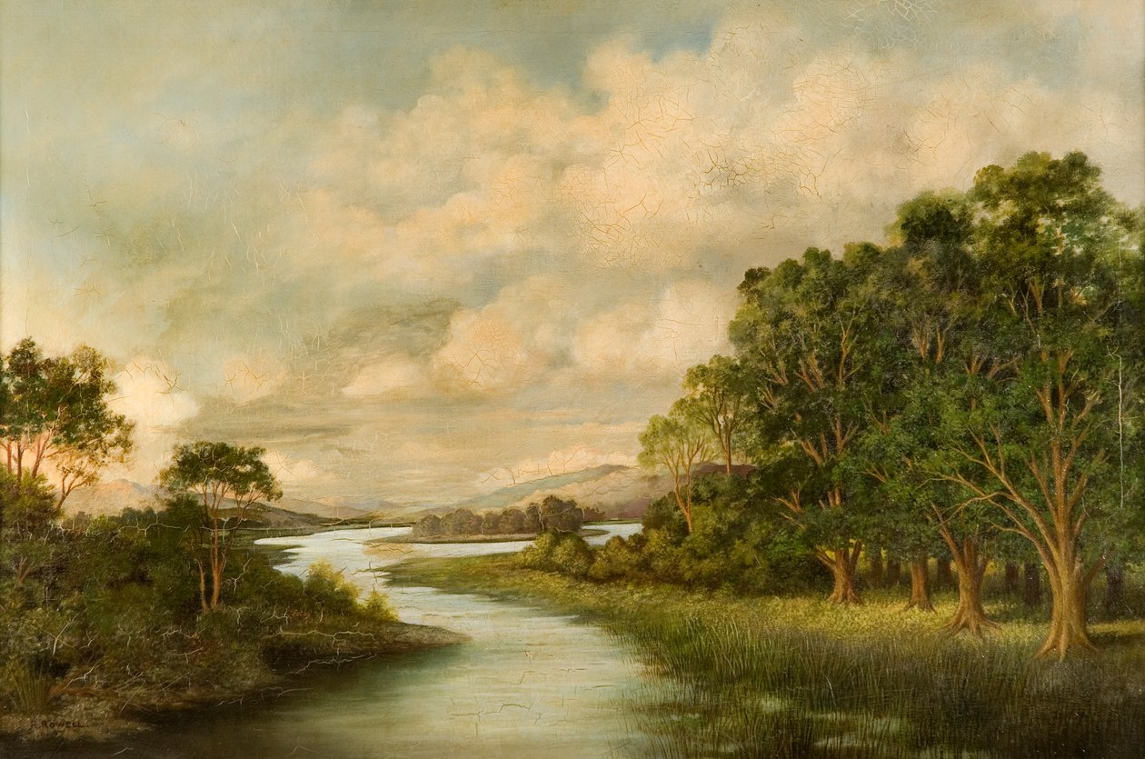 Vista del río Tyne del Norte de R. Rowell
