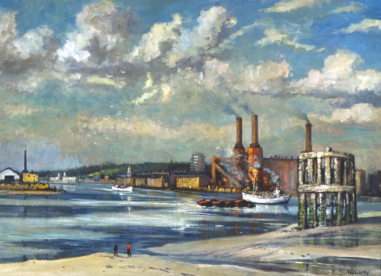 Marea baja, Deptford, 1972 de RCD Lowry