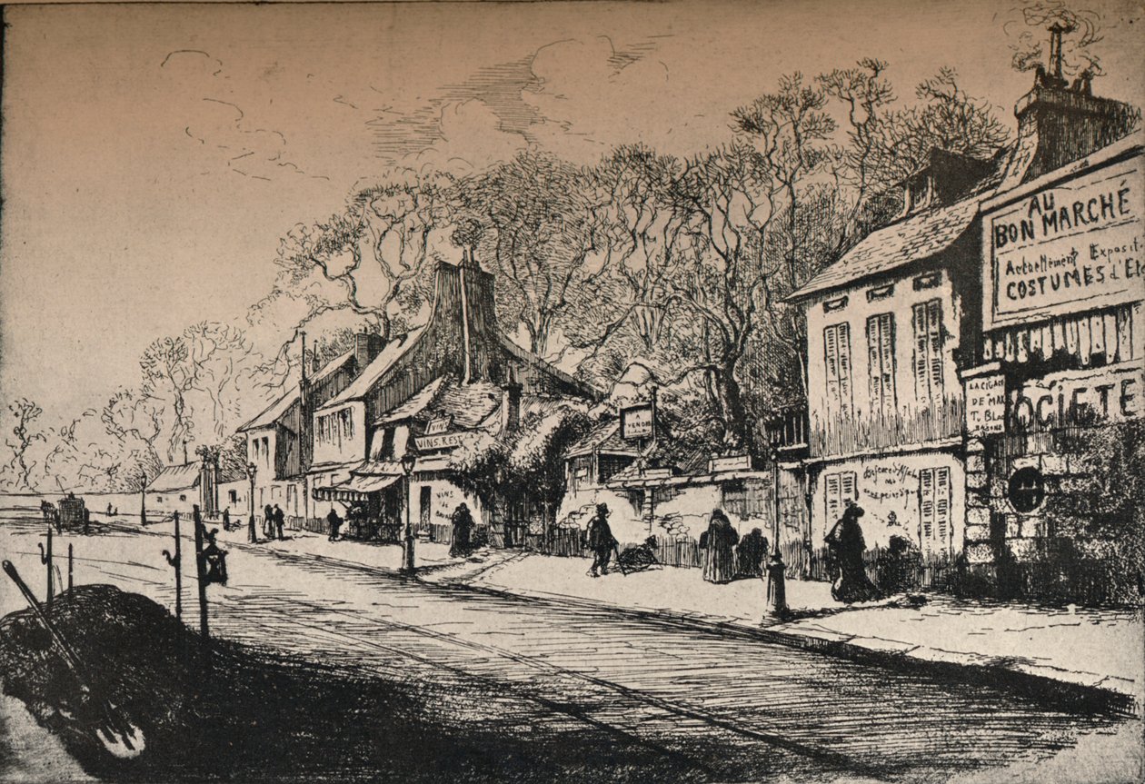 Casa de JJ Rousseau, Montmartre, 1915 de RP Grouiller