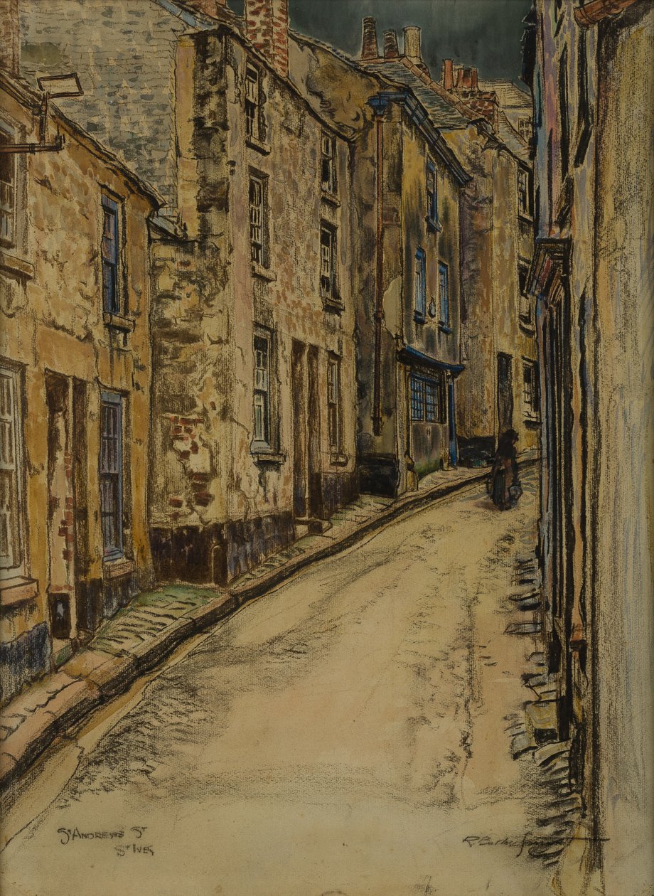 Andrews Street, St Ives (técnica mixta) de R. Borlase Smart