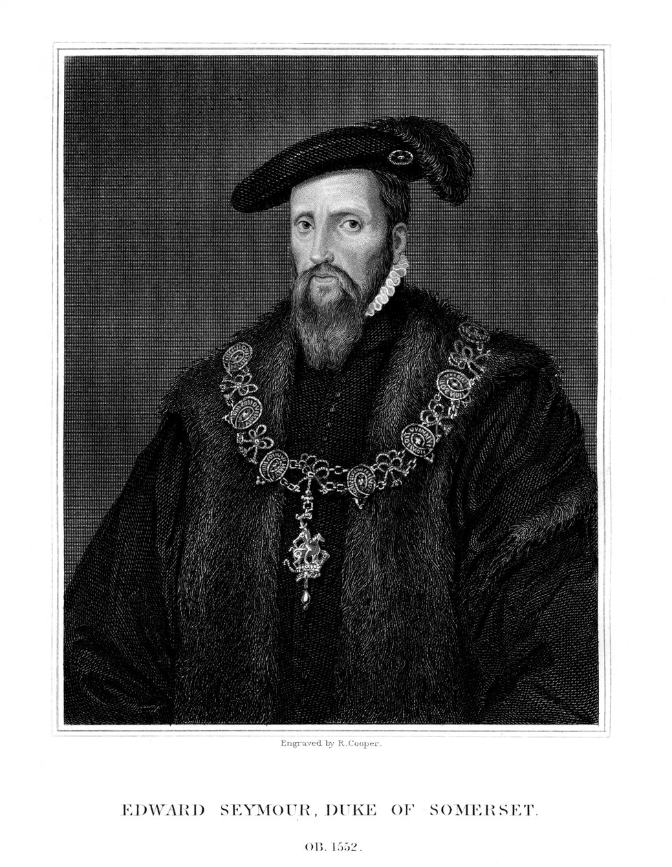 Edward Seymour, primer duque de Somerset, Lord Protector de Inglaterra, 1823 de R. Cooper