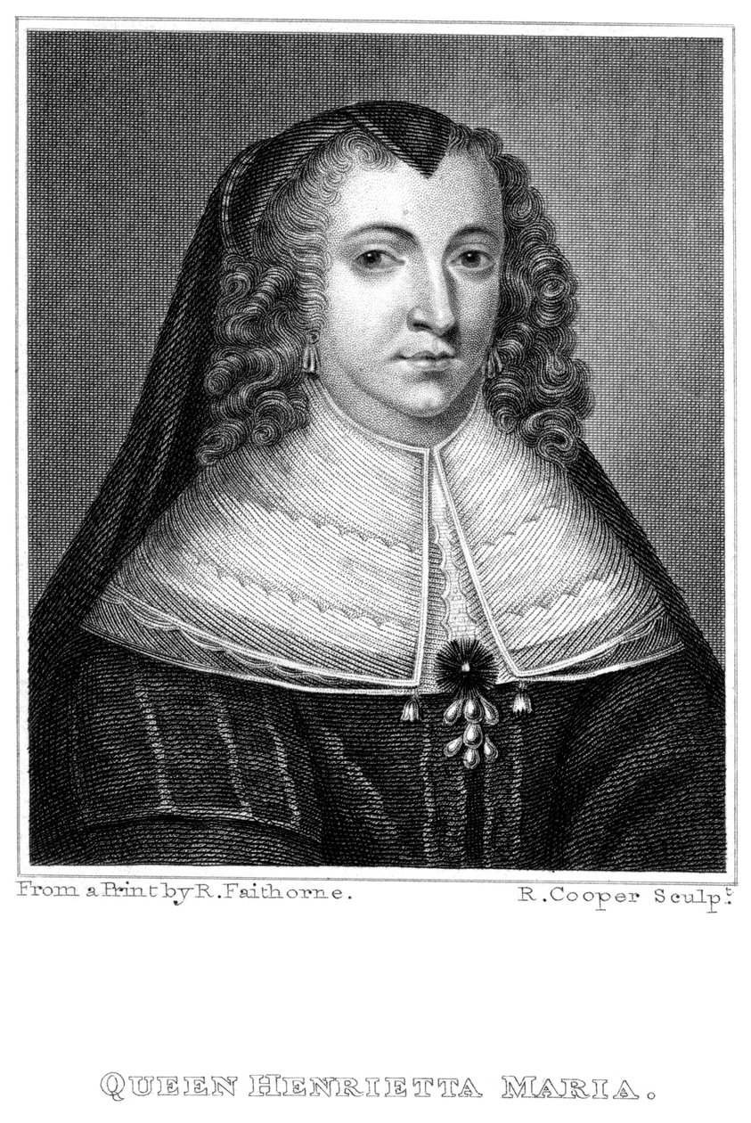 Henrietta Maria 1609-1669, reina consorte del Rey Carlos I 1600-1649, siglo XIX de R. Cooper
