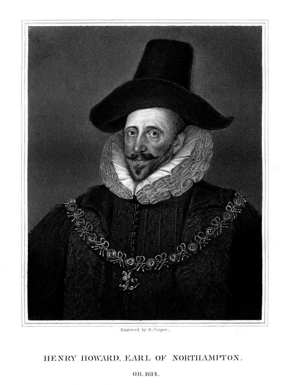 Henry Howard, primer conde de Northampton, 1825 de R. Cooper