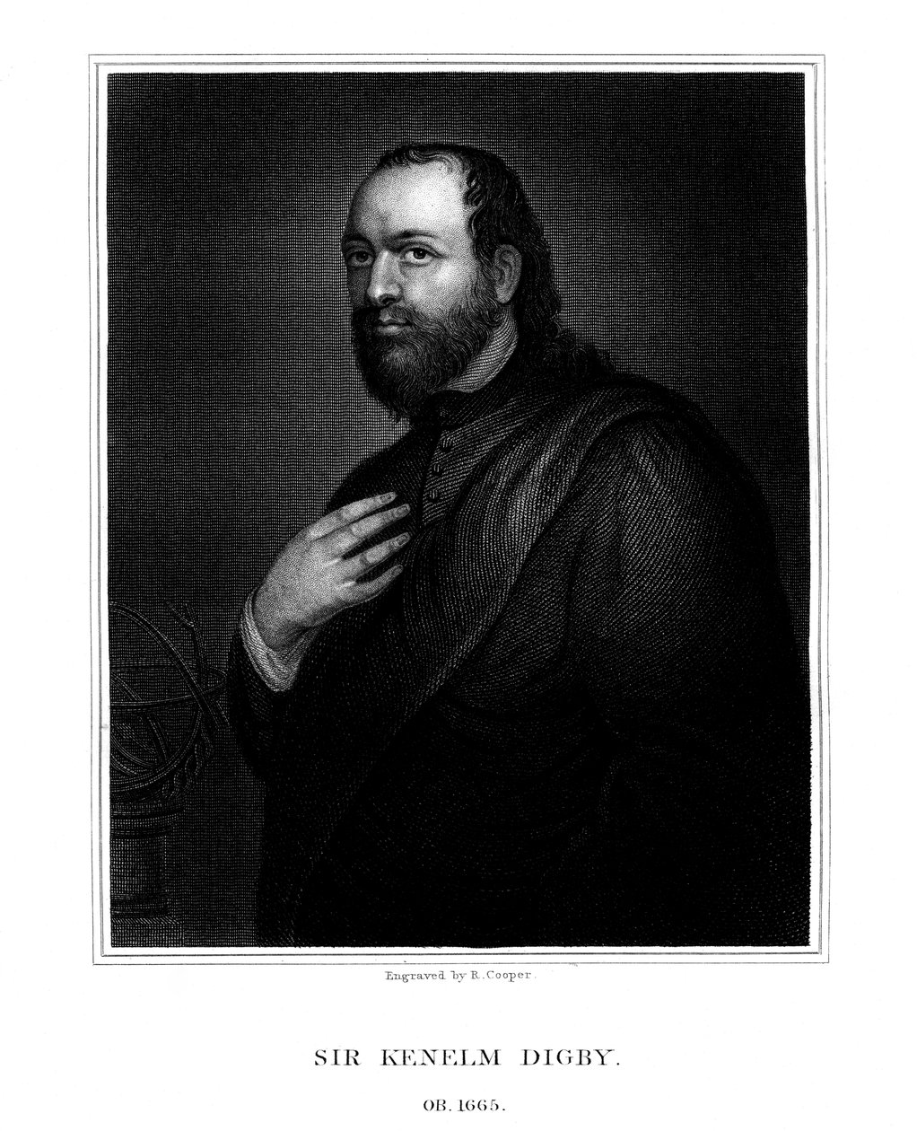 Sir Kenelm Digby, científico y diplomático inglés, 1825 de R. Cooper