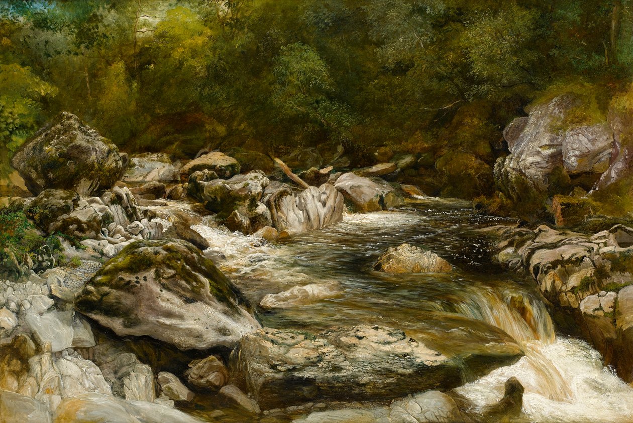 Cascada en el río Conway, Gales del Norte de R. Haddon