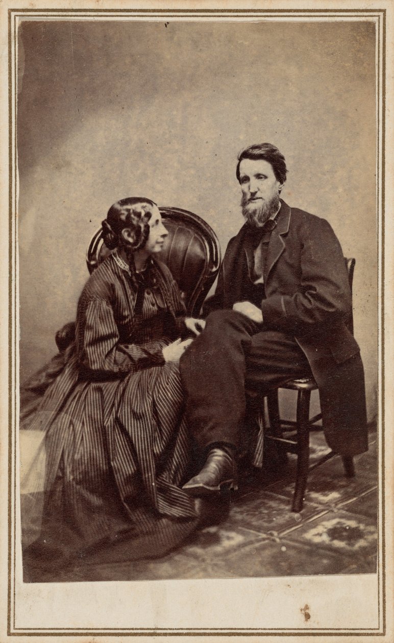 Retrato de hombre y mujer,c. 1863 (foto) de R. Mrs. Geer