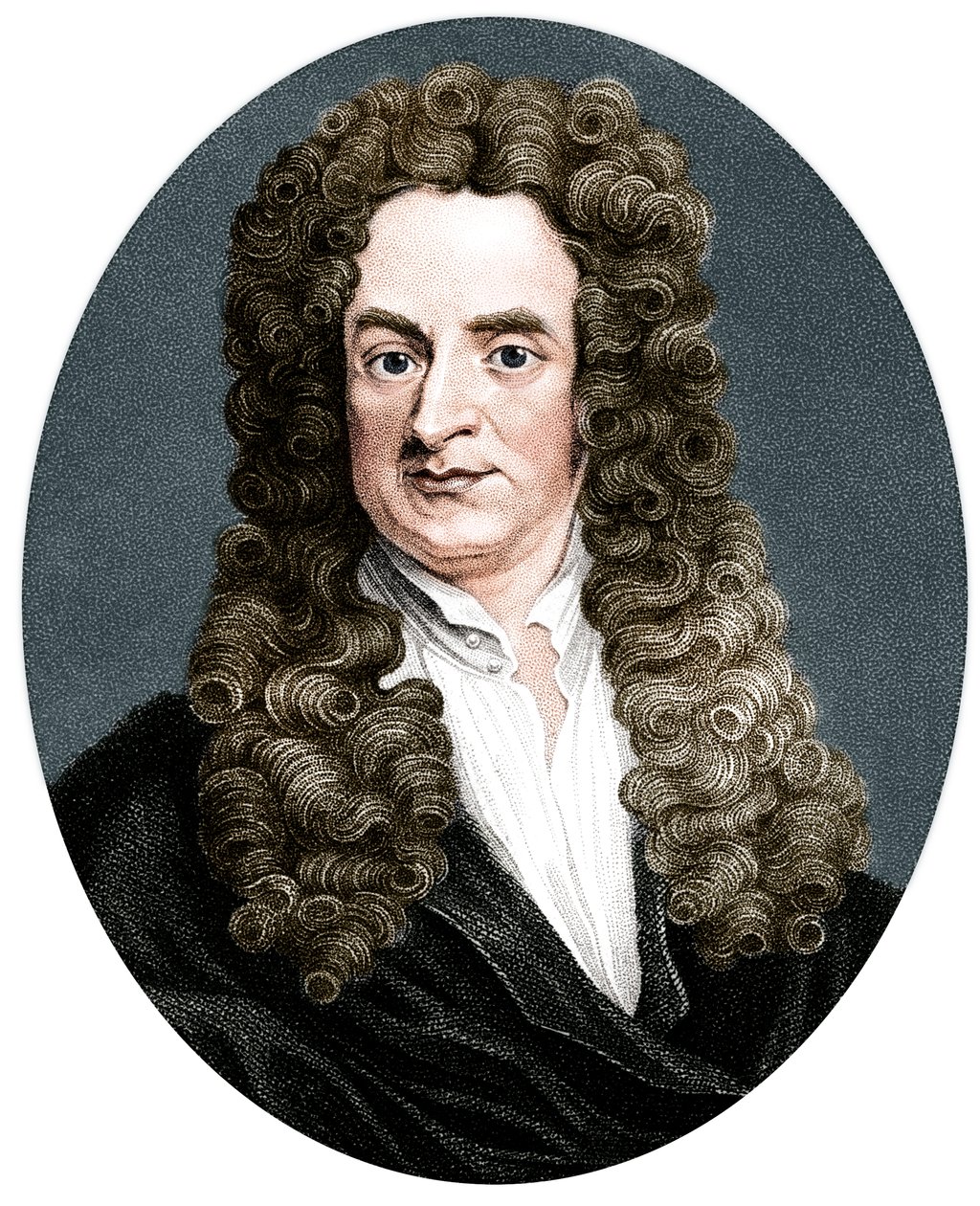 Isaac Newton, matemático, astrónomo y físico inglés, 1818 de R. Page