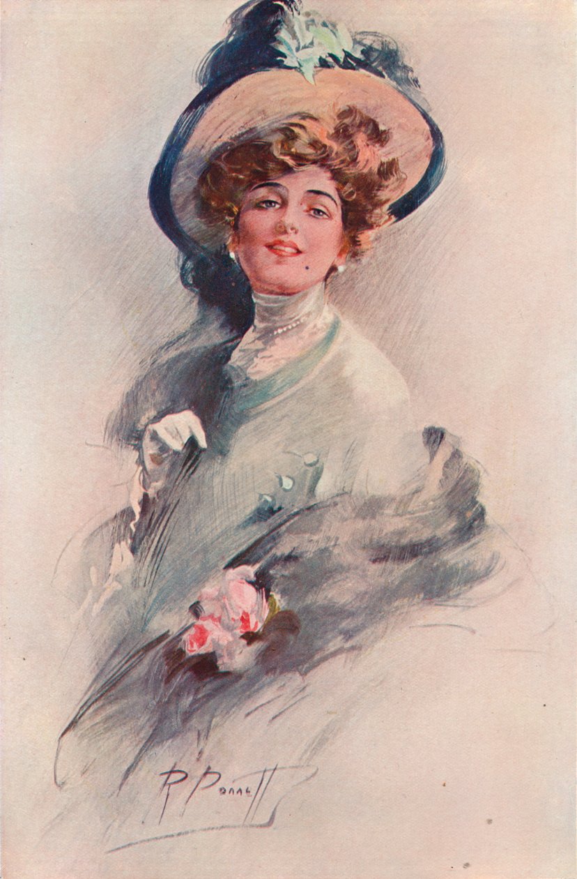 Un estudio en color, c. 1908 de R. Ponnett