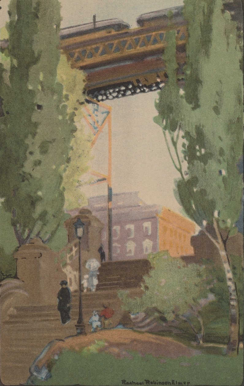 El ferrocarril elevado en la calle 110, 1914 de Rachael Robinson Elmer