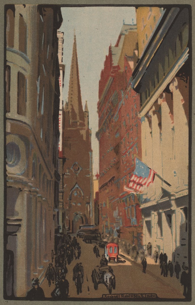 Iglesia de la Trinidad y Wall Street, 1914 de Rachael Robinson Elmer