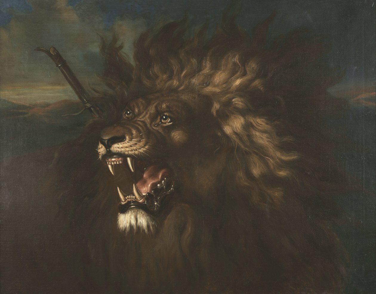 León herido de Raden Saleh