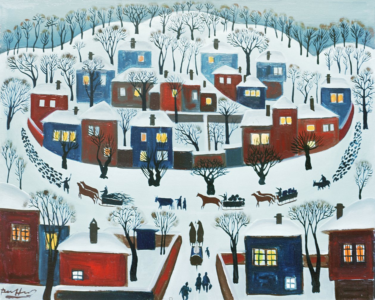 Aldea de invierno, 1969 de Radi Nedelchev