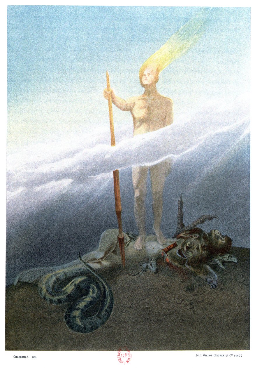 Absolución a través de la reencarnación, ilustración de 