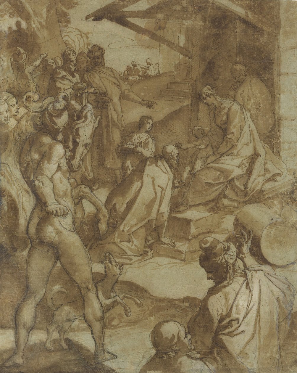 La adoración de los magos de Raffaellino da Reggio