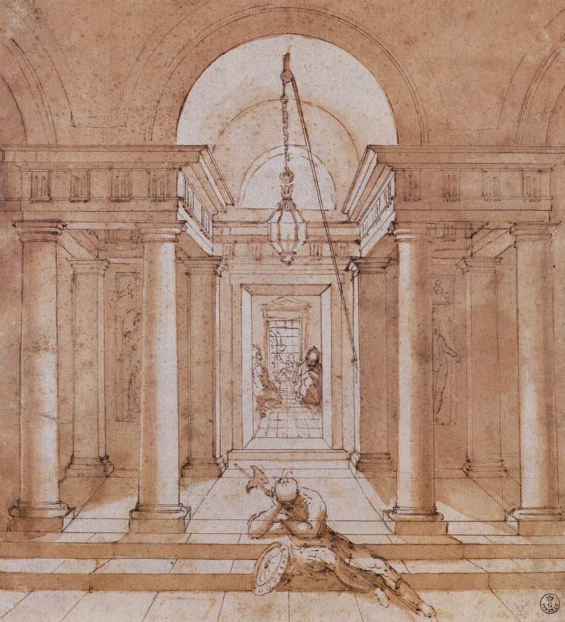 Un soldado ante la celda de San Pedro de Raffaello Sanzio Raphael