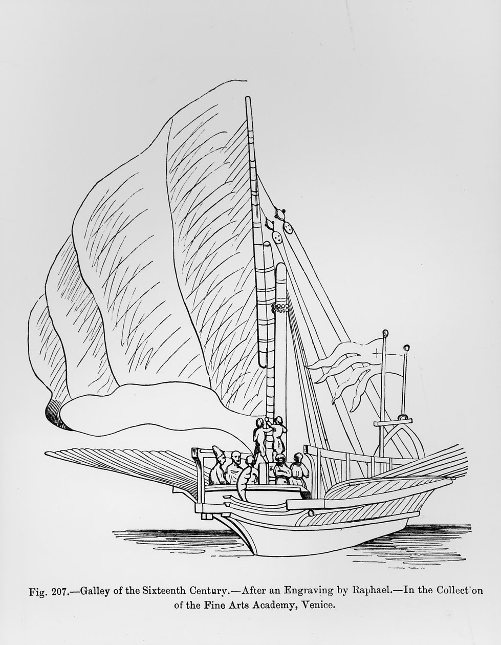 Galera del siglo XVI, ilustración de 