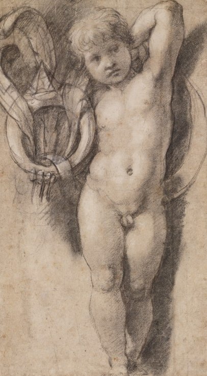 Putto con símbolos de los Medici de Raffaello Sanzio Raphael