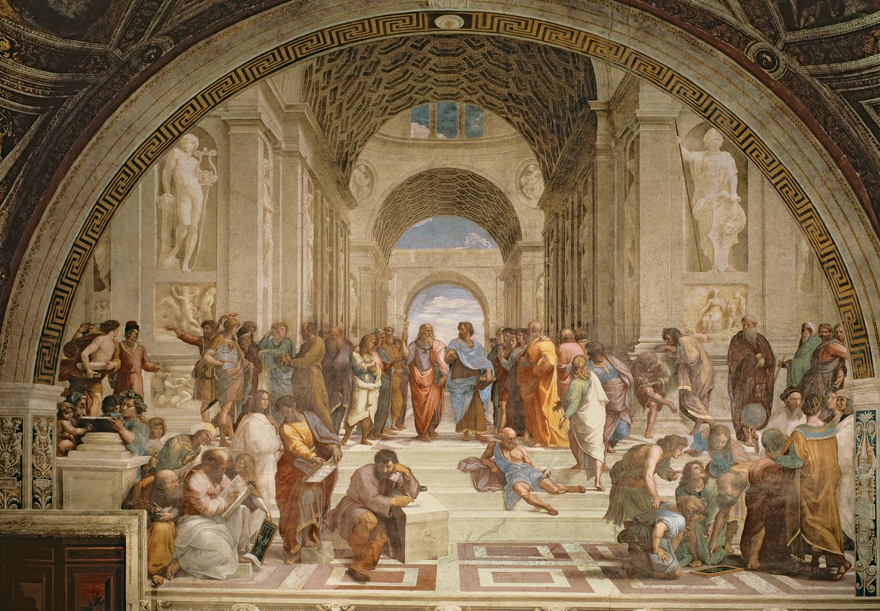 La escuela de Atenas, de la Stanza della Segnatura, 1510-11 de Raffaello Sanzio Raphael