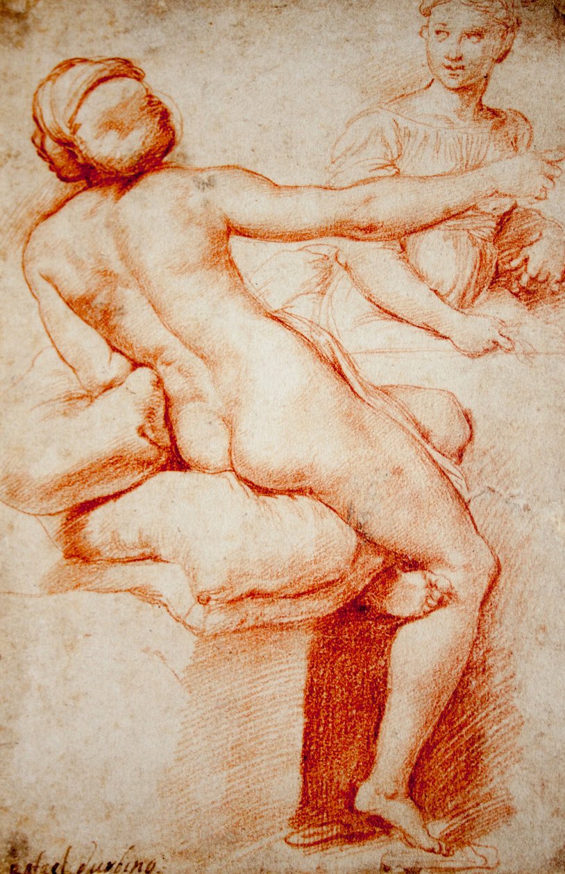 Estudio para dos figuras femeninas de Raffaello Sanzio Raphael