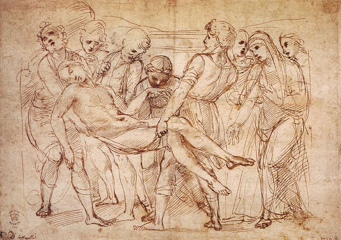 Estudio para el entierro de Raffaello Sanzio Raphael