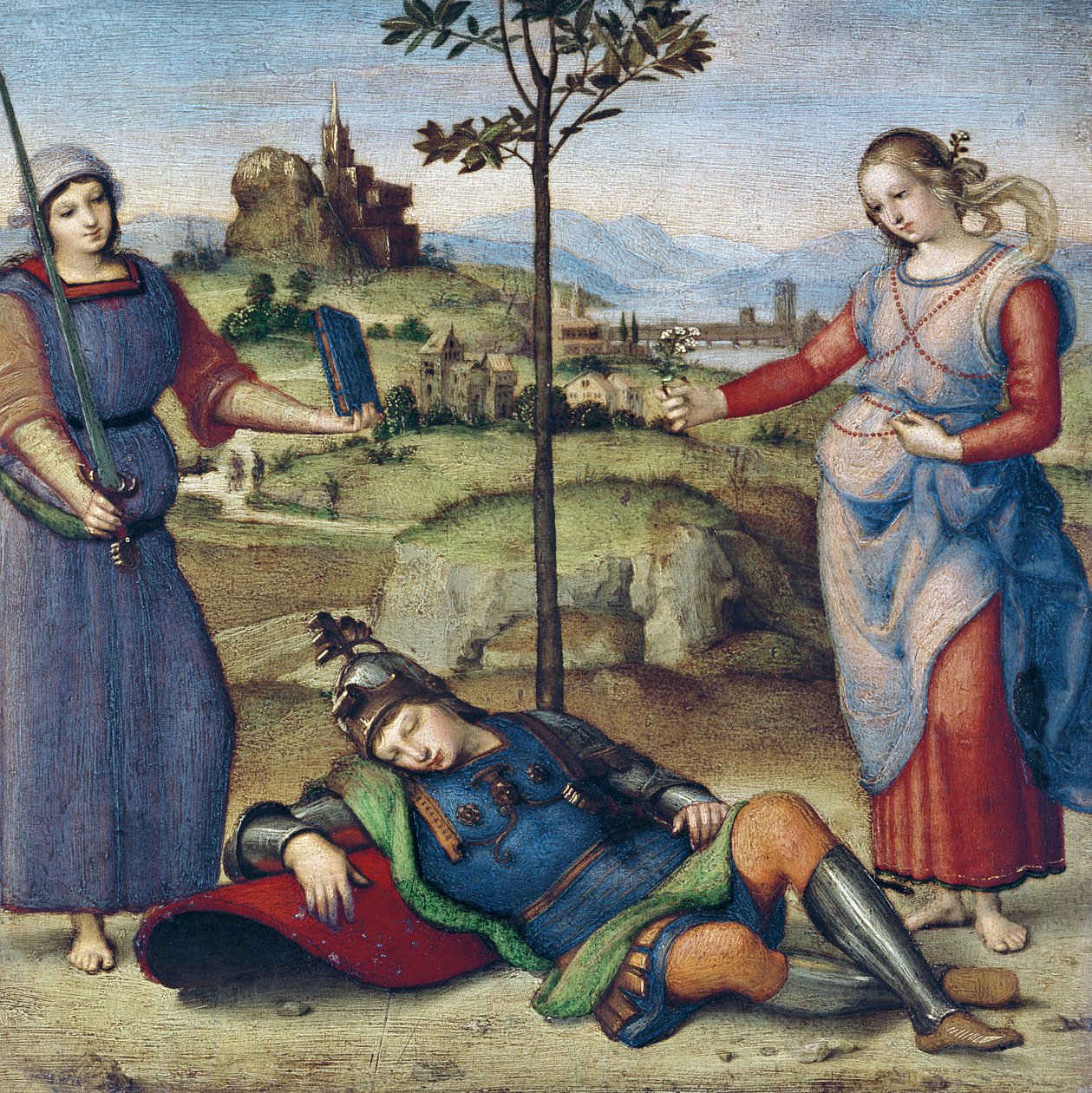 Visión de un caballero, c.1504 de Raffaello Sanzio Raphael