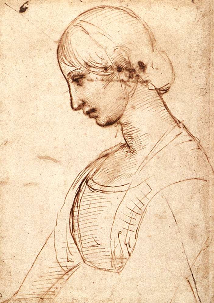 Figura de medio cuerpo de una joven de Raffaello Sanzio Raphael